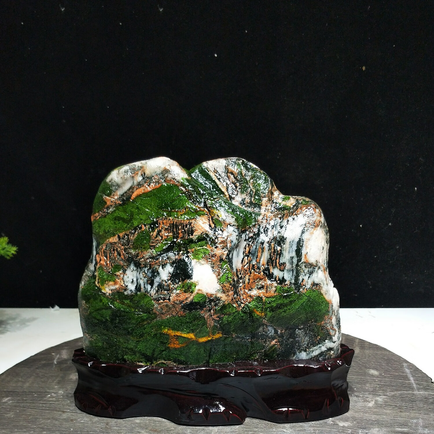 语森忆奇石天然青海七彩石原石水冲石黄河石国画石家居装饰桌面摆件